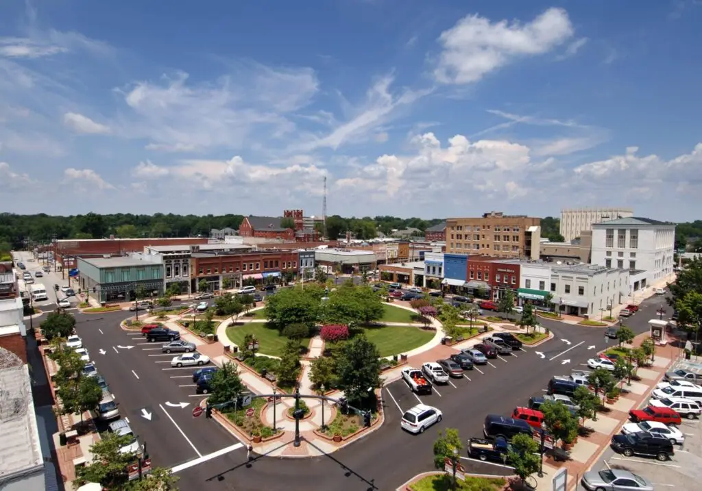 Downtown square Gainsville Hall County ZAP Cooling Heating
